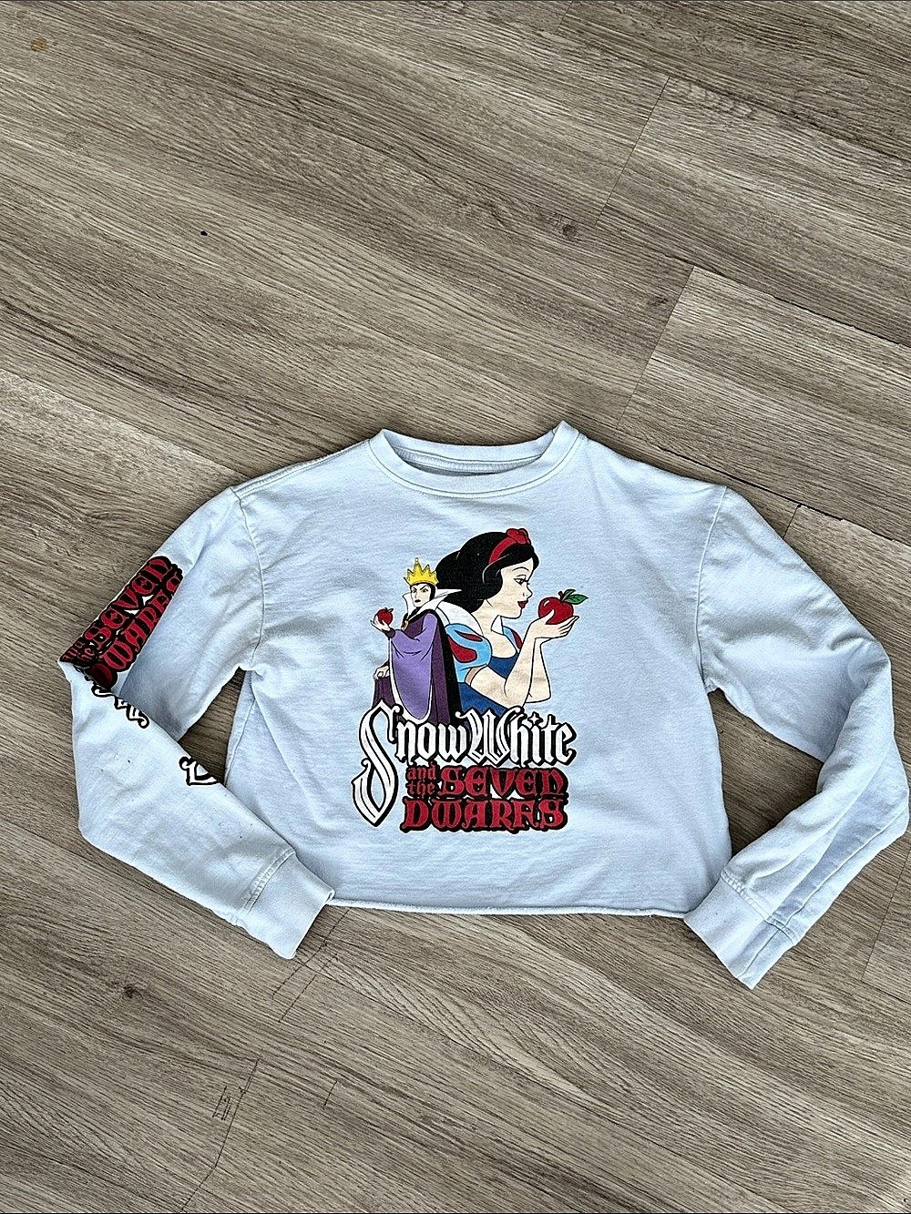 Disney Snow White and the Seven Dwarfs Graphic Sweatshirt in Blue Size XS
